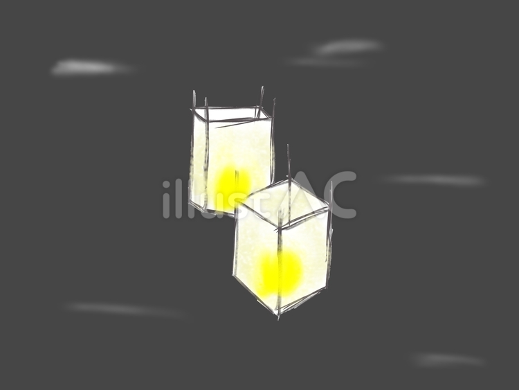 灯籠流し 灯籠流し,夏,お盆のイラスト素材