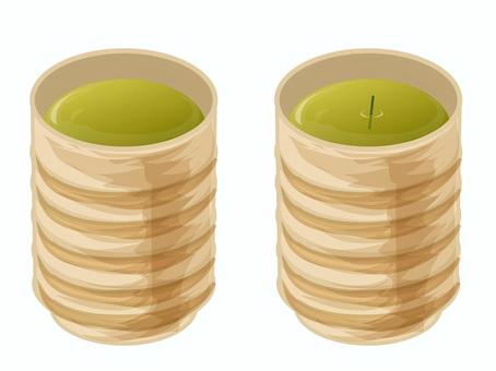 緑茶（湯呑み） 緑茶,お茶,湯呑み,飲み物,茶柱のイラスト素材