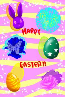 Illustration, easter, happy, rabbit, JPG and PNG