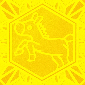 シームレスなエンボス加工　干支　午　o 午,馬,干支,動物,正月,年賀状,背景素材,バックグラウンド,モザイク,六角形のイラスト素材