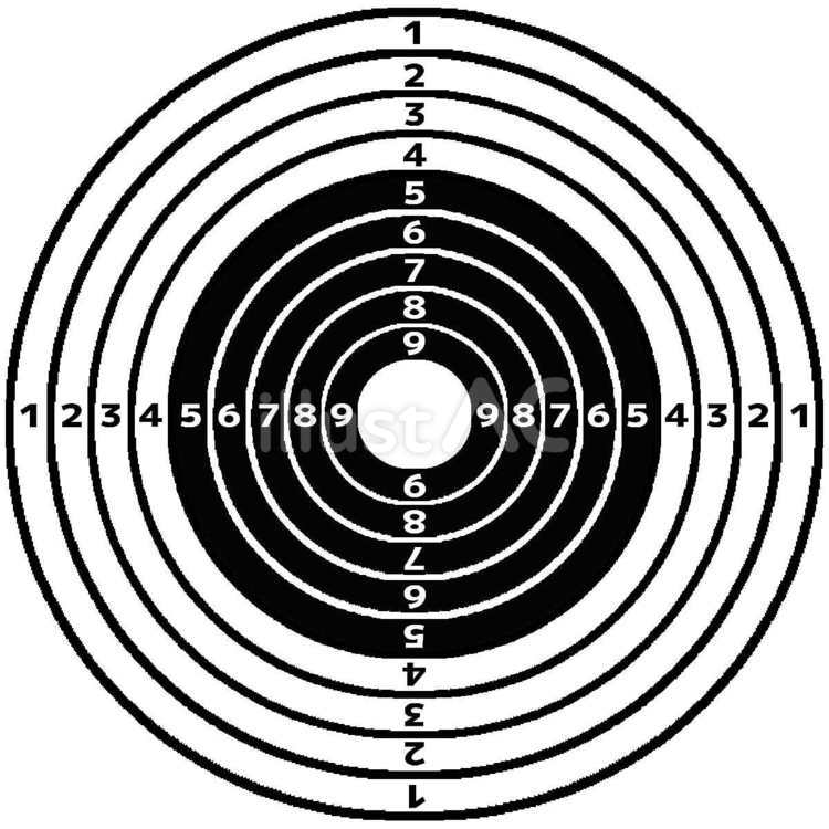 射撃の的 射撃,的,数字のイラスト素材