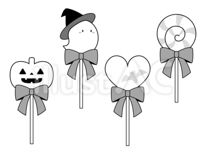 ハロウィンロリポップ 白黒Ver.