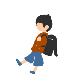 ランドセルを背負った男の子 男の子,男子,少年,人間,人物,男,子ども,子供,ランドセル,小学生のイラスト素材