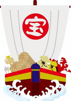 宝船 正月,年賀,和風,縁起物,新年,元旦,お正月飾り,素材,バリエーション,和素材のイラスト素材