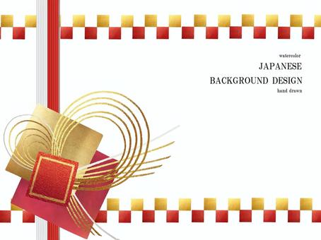 New Year's card Mizubiki Japan background 82 Horizontal composition, JPG, PNG and AI New Year's card Mizubiki Japan background 82 Horizontal composition, , JPG, PNG and AI