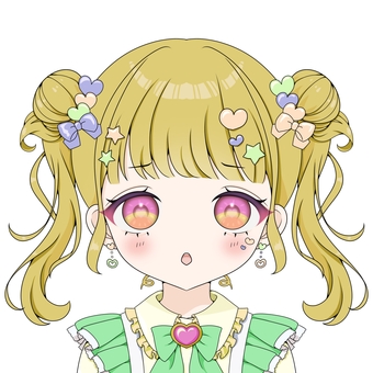 ゆめかわ少女・オリーブ ゆめかわ,コスプレ,女子,女の子,美少女,萌え,アイコン,かわいい,フリー,無料のイラスト素材