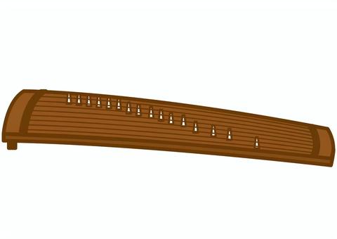 琴-4c 琴,楽器,和楽器,かわいい,シンプルのイラスト素材