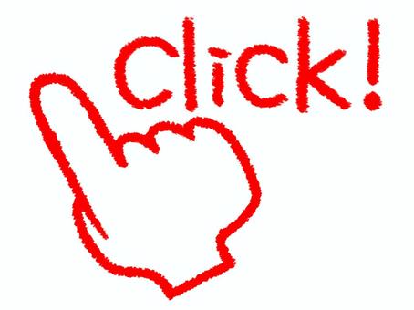 Illustration, click, hand, means, 