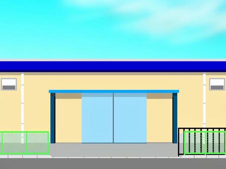 工場の建物 工場,倉庫,製造,物流,運送,会社,建屋,建物,運送業,工業のイラスト素材