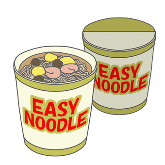 即席ラーメン カップ麺,即席ラーメン,ラーメン,食べ物,主食のイラスト素材