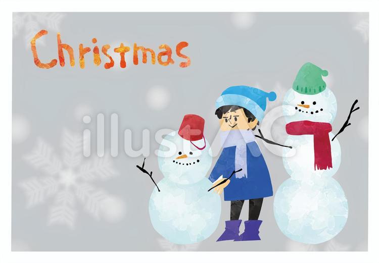 雪だるまのクリスマスカード5イラスト No 無料イラストなら イラストac 雪だるまのクリスマスカード5イラスト No 無料イラストなら イラストac