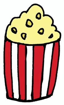 ポップコーン ポップコーン,スナック菓子,赤,カップ,映画館,露店,屋台,出店,お祭り,縁日のイラスト素材