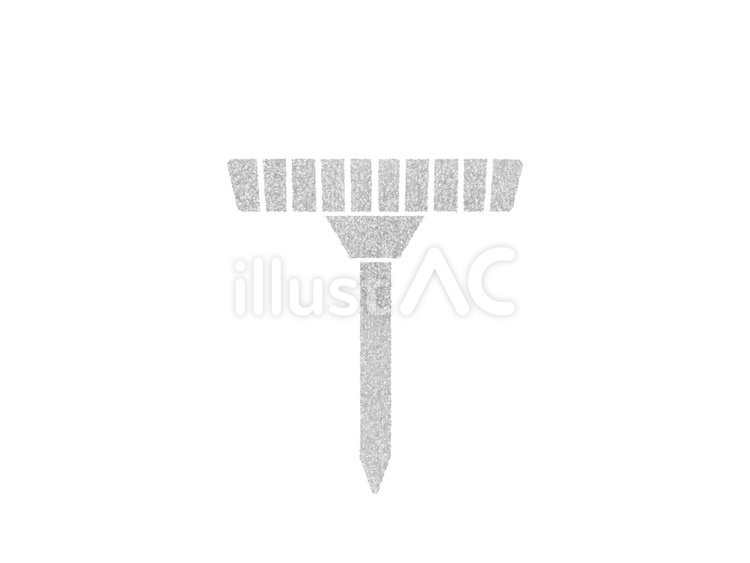 色鉛筆風の文房具　画鋲　グレー 画鋲,文房具,筆記用具のイラスト素材