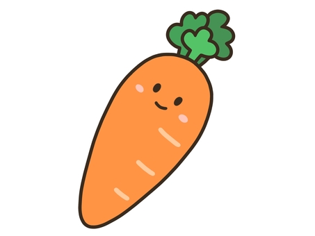 にんじん にんじん,野菜,食べ物,根菜,イラスト,手描き,デフォルメ,シンプル,ゆるい,かわいいのイラスト素材