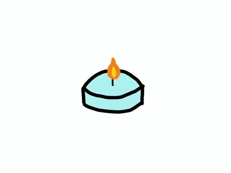 Candle 3, JPG Candle 3, a candle, light blue, background white, JPG