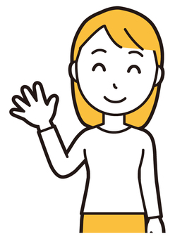  ロングヘア女性(黄)-259-バスト