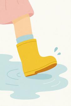 Right rain boot, JPG Right rain boot, rain boots, wet day, puddle, JPG