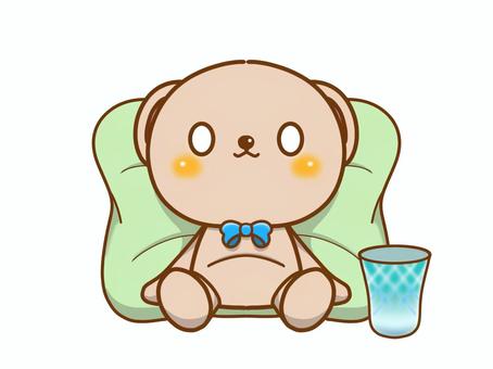 のんびり中 のんびり中 くま,動物,のんびり,リラックス,休日,休み,クッション,可愛い,イラストのイラスト素材
