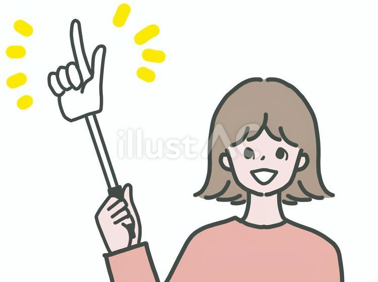 指示棒でポイントを伝える女性 女性,お姉さん,人物のイラスト素材