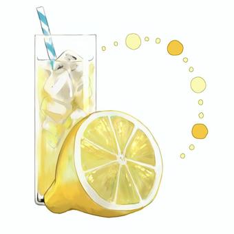 Illustration, lemonade, refreshing, lemon, 