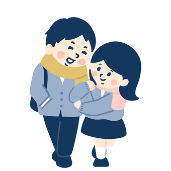 Illustration, student, a couple, student couple, 