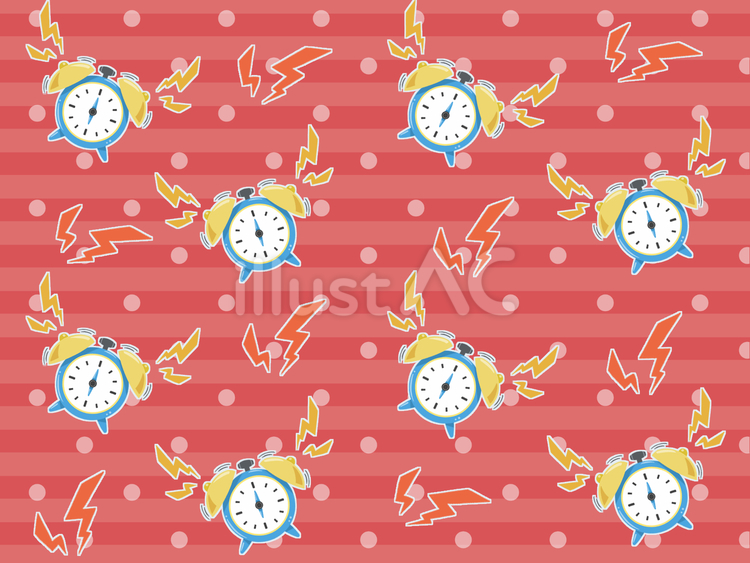 目覚まし時計（赤）背景 目覚まし,時計,時間のイラスト素材