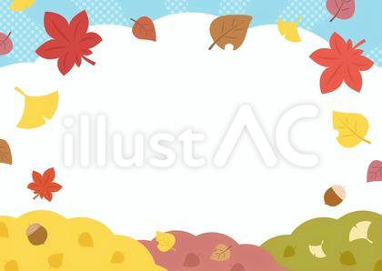 秋の紅葉の背景素材03