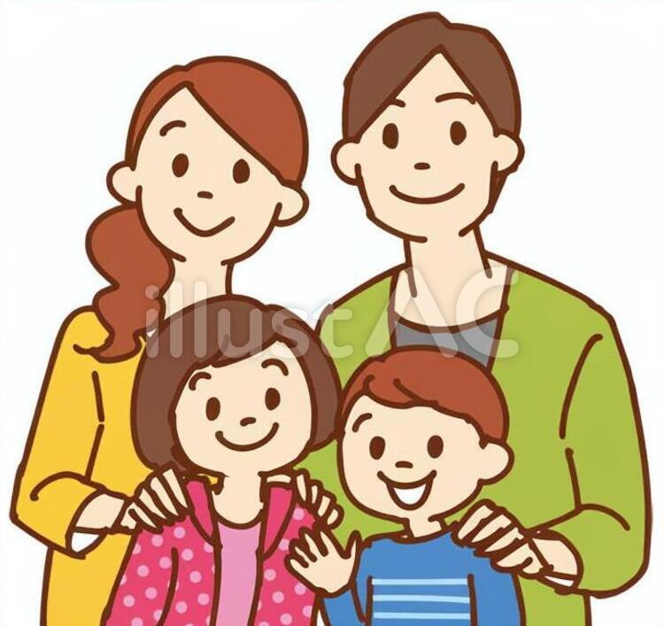家族 ファミリー,お母さん,お父さんのイラスト素材