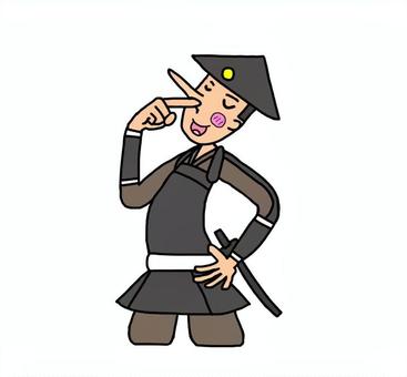 天狗な戦国時代の足軽 足軽,侍,武士,鎧武者,戦士,兵士,日本,和風,歴史,日本史のイラスト素材