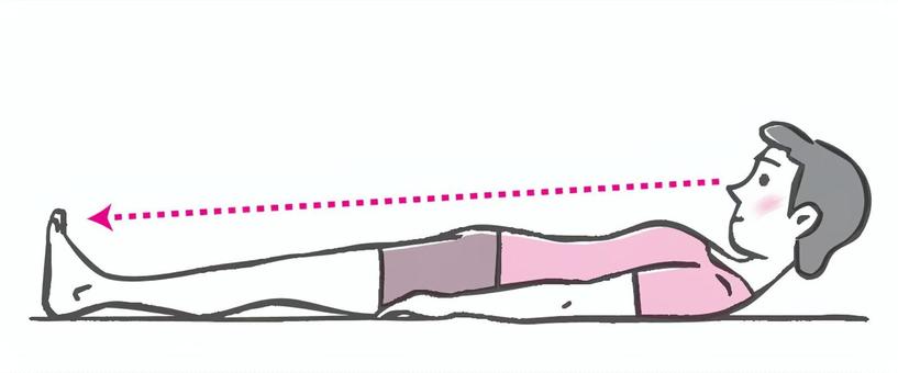 足先を見る 足先,見る,運動,頭,上げる,柔軟体操,人物,生活,カット,挿絵のイラスト素材