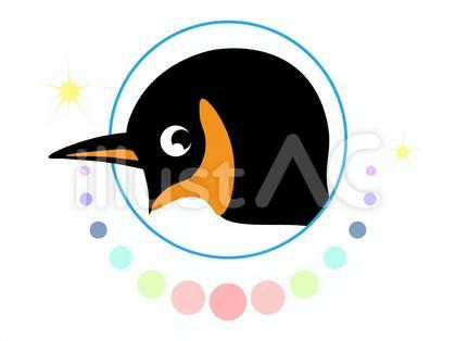 ペンギン顔イラスト