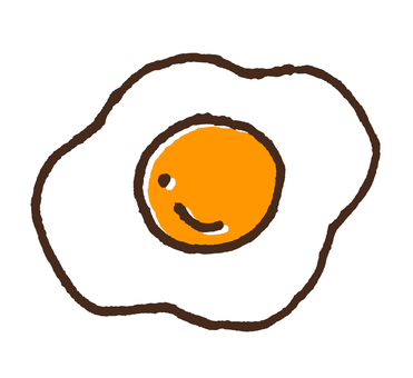 Illustration, fried egg, egg, breakfast, JPG and PNG