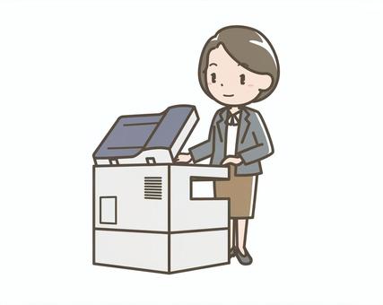 オフィス006 コピー,コピー機,複写機,事務,総務,経理,オフィス,会社員,働く,会社のイラスト素材