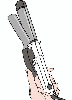 Illustration, hair iron, trowel, hair styling, 