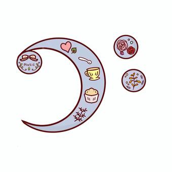 ヘ音記号が可愛い！ ヘ音記号,可愛い,カフェ,オシャレ,アフタヌーンティー,ティーカップ,マフィン,癒やし,サロンコンサート,演奏のイラスト素材