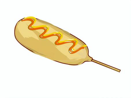 Illustration, american hotdog, food, festival, 