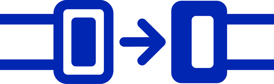 ピクトグラムの紺のバックルです。 ピクトグラム,シートベルト,バックル,シンプル,金具,車,内装,安全ベルト,部品,機能のイラスト素材