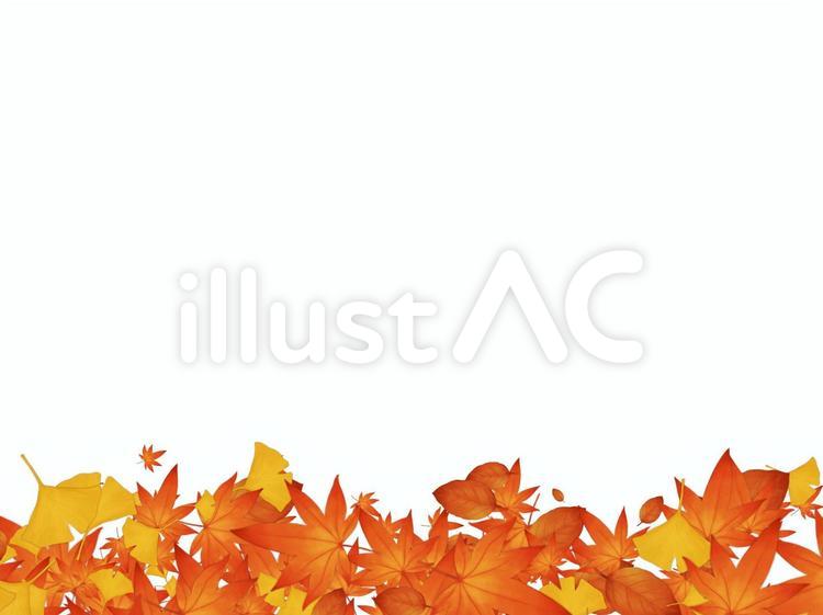 秋のカード 紅葉,背景,手書きのイラスト素材