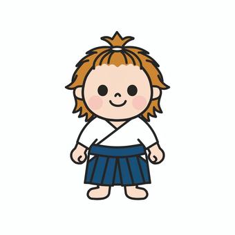 武道系の習い事がしたい袴姿の子ども3 袴,武道,道着,合気道,弓道,剣道,居相,部活,クラブ活動,部活動紹介のイラスト素材