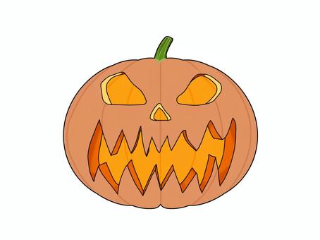 怖い顔のかぼちゃのお化け