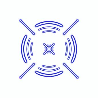 サイバー照準 青 ターゲット,狙撃,丸,照準,スナイパー,ロックオン,素材,射撃,銃撃,銃のイラスト素材