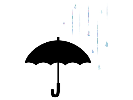 Illustration, umbrella, rain, silhouette, 