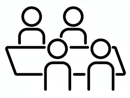 ミーティングや商談や打合せや会議や商談 会議,打合せ,ミーティング,話し合い,会合,商談,アイコン,カンファレンス,情報交換,意見交換のイラスト素材