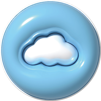 ぷっくり雲① ぷっくり,ぷくぷく,雲,くも,天気,アイコン,トプ画,もこもこのイラスト素材