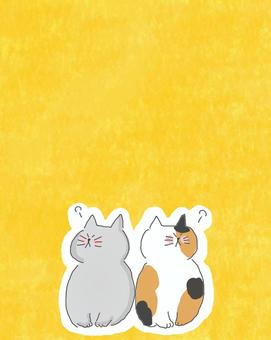 ケンカした三毛猫ちゃん ねこ,三毛猫,かわいい,ケンカ,ライバル,敵,嫌い,いや,怒る,不満のイラスト素材