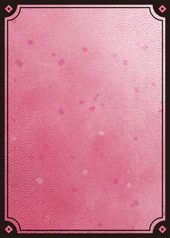 トレーディングカード　和風01(桃) トレカ,テンプレート,カードテンプレート,トレーディングカード,和風,青海波,カード,カードゲーム,背景のイラスト素材