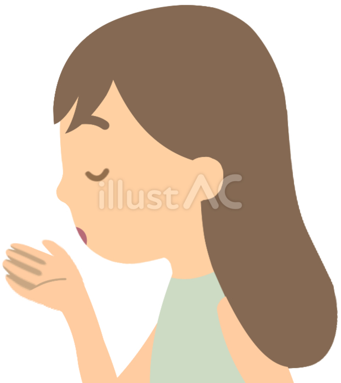 ささやく女性 女性,ささやく,小声のイラスト素材