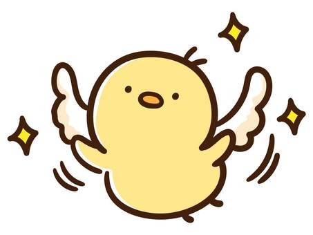 Illustration, chick, angel, jump, 