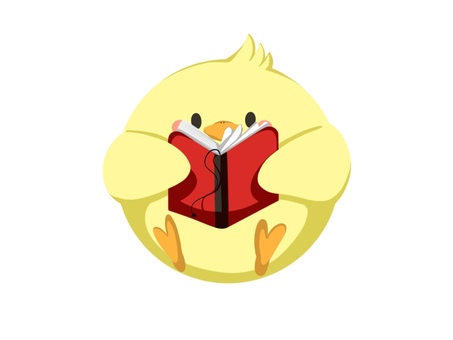 マットなひよこ 3 マットなひよこ 3 ひよこ,読書,本のイラスト素材