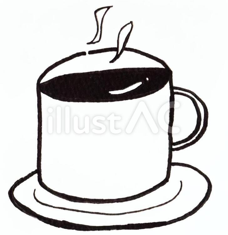 モノクロのコーヒーマグ コーヒーマグ,コーヒー,お茶会のイラスト素材